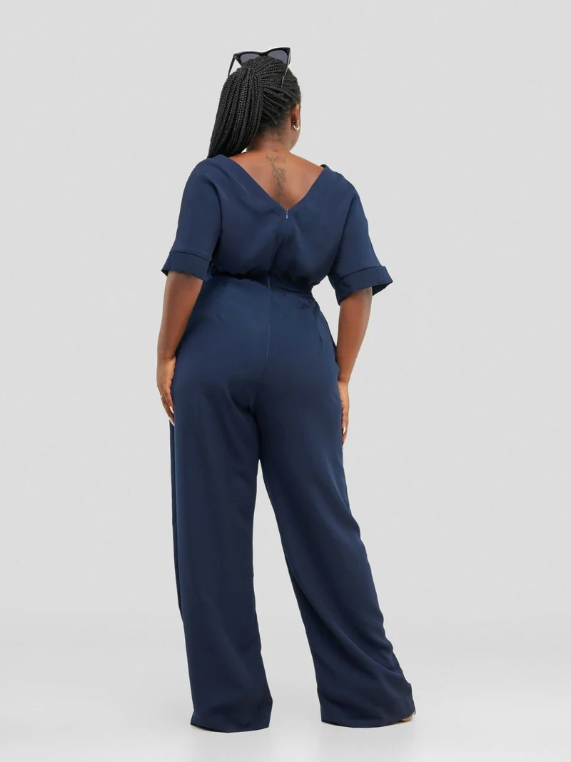 Purple Thread Bonde Jumpsuit - Navy Blue