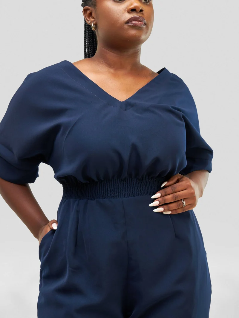 Purple Thread Bonde Jumpsuit - Navy Blue