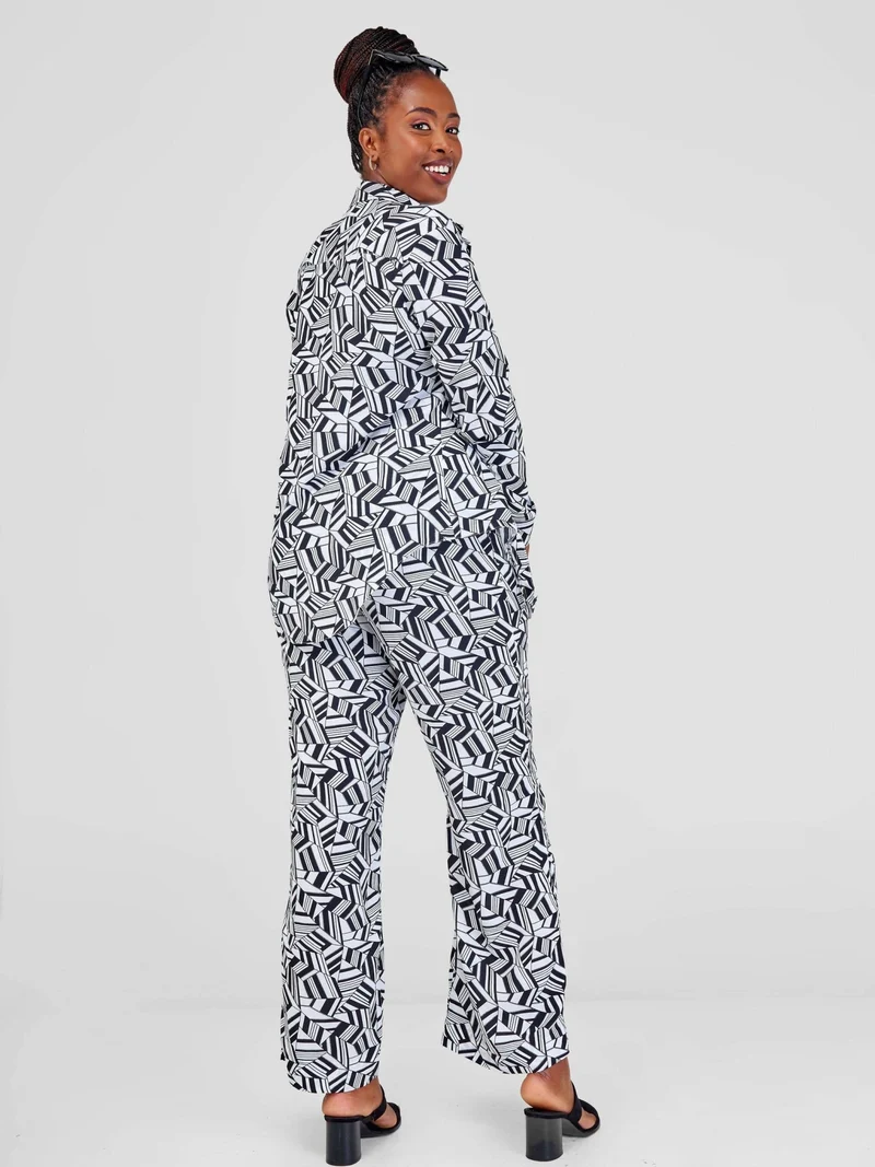 Purple Thread Noir Et Blanc Two Piece Set - Black / White