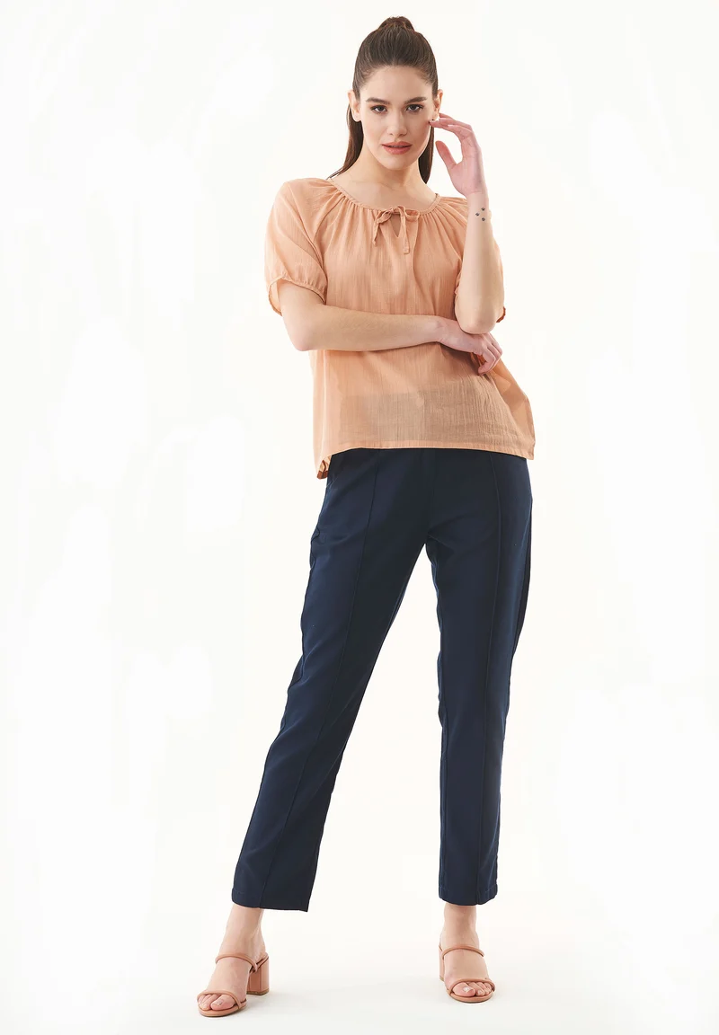 Bluse aus Bio-Baumwoll-Voile