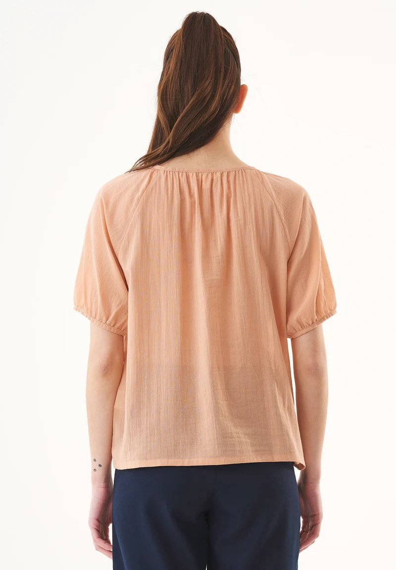 Bluse aus Bio-Baumwoll-Voile