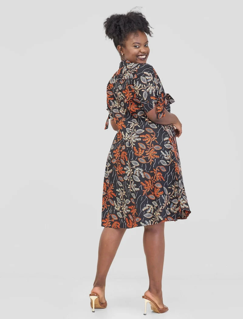 Wsc Pambo Hando Afrikan Designs Caro Shirt Dress - Brown