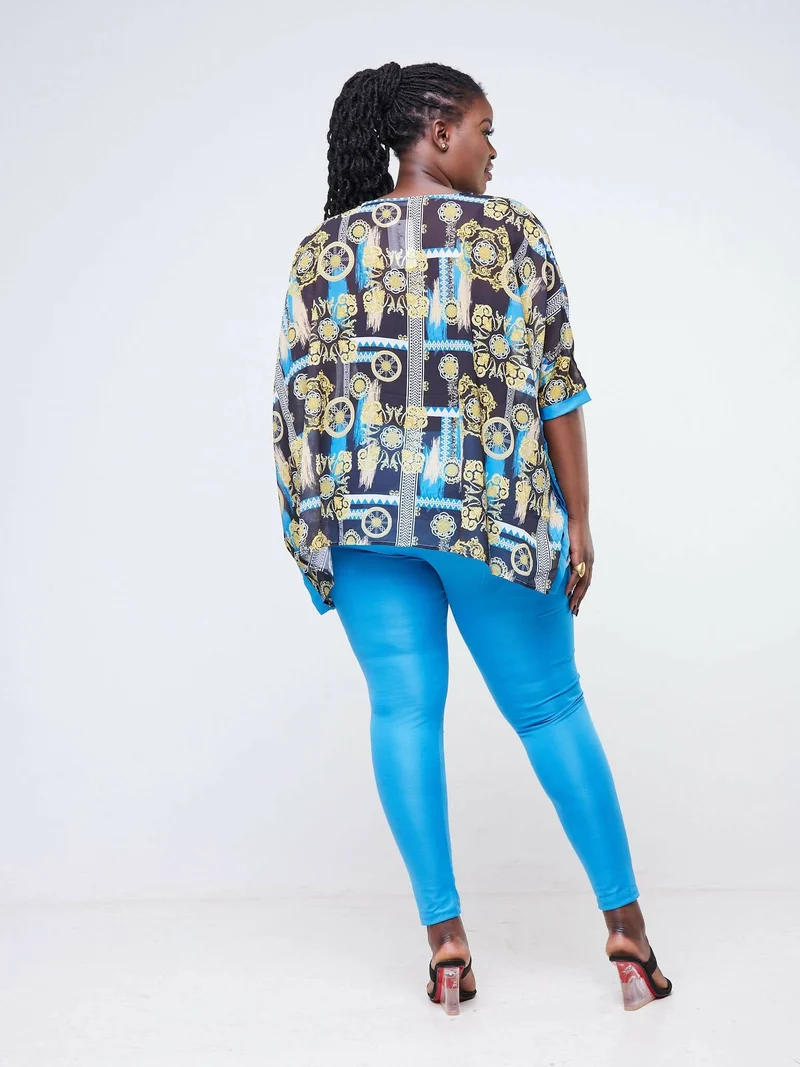 Wsc Pambo Dd Holdings Aziza Classic Fashion Two Piece Pant Sets - Blue