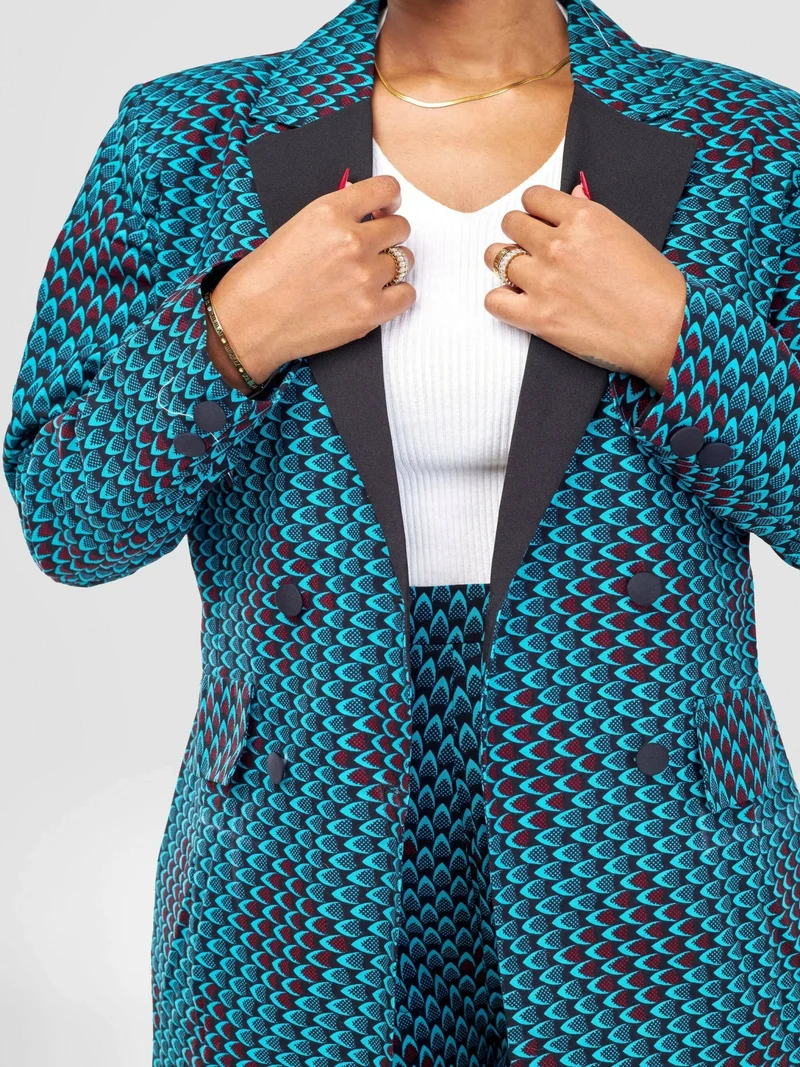 WSC Pambo SBV Ankara Shorts Suit - Green / Black