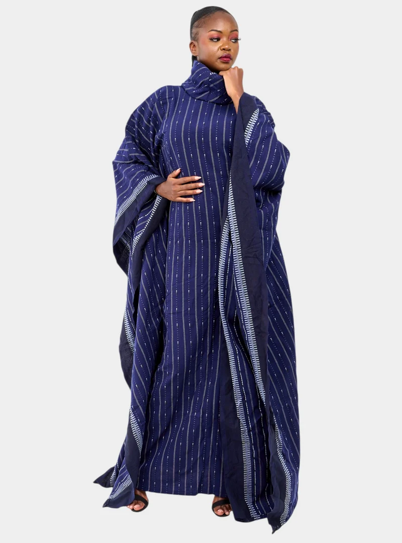 Rafiki Threads Maru Dera Dress - Navy Blue