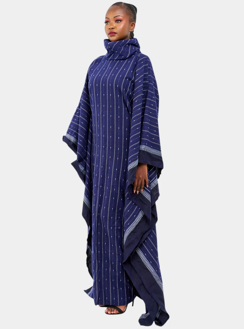 Rafiki Threads Maru Dera Dress - Navy Blue