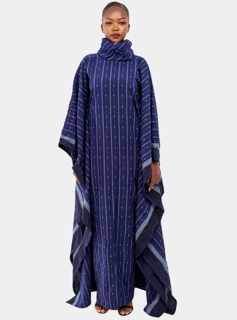 Rafiki Threads Maru Dera Dress - Navy Blue