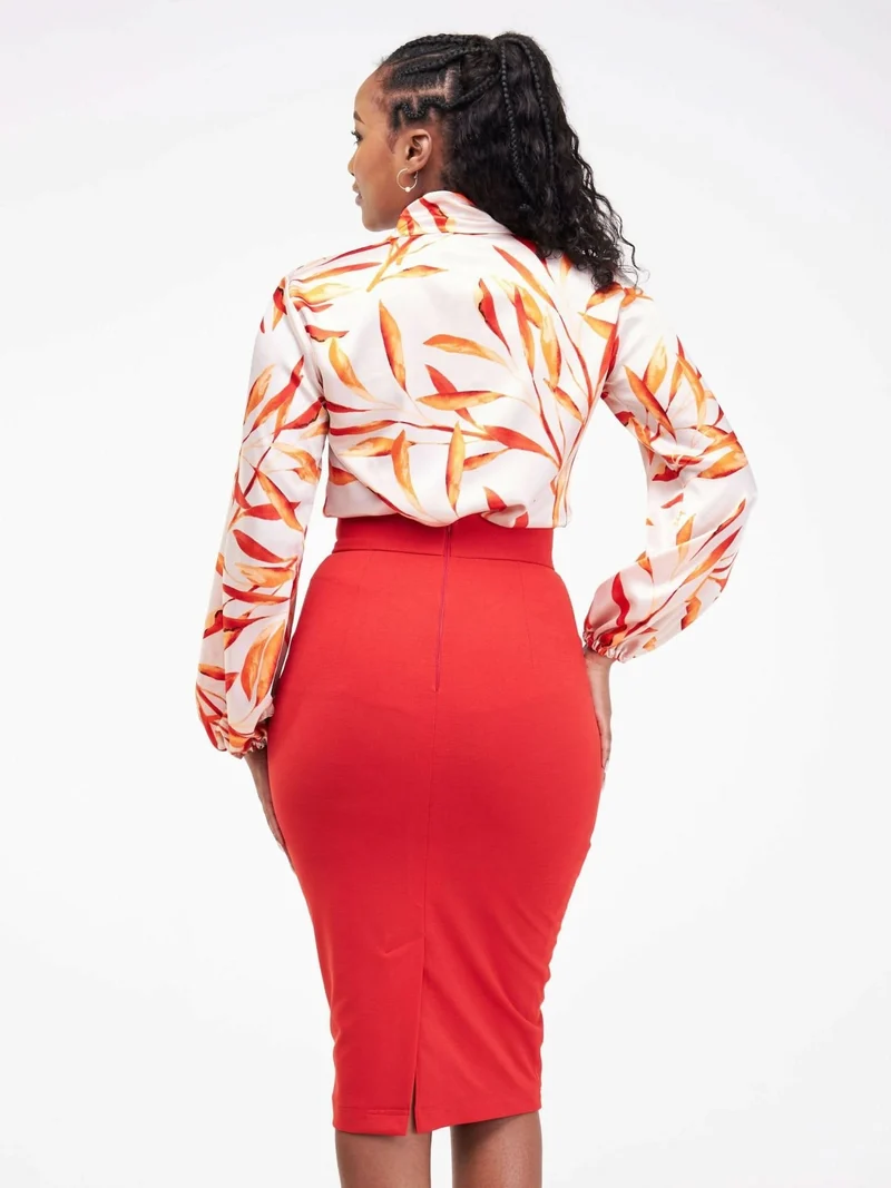 WSC Pambo Siri Studio Pencil Skirt - Rust