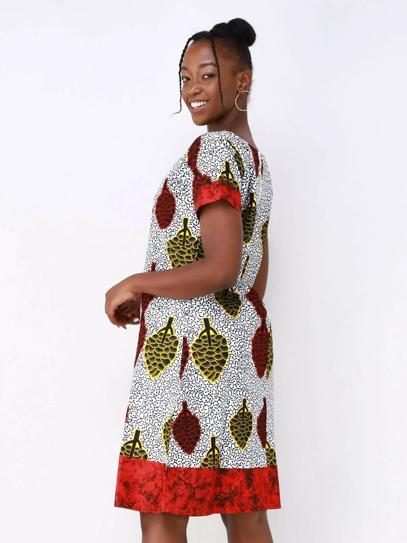 WSC Pambo Africa Inspired Uwa Loose Dress - Grey