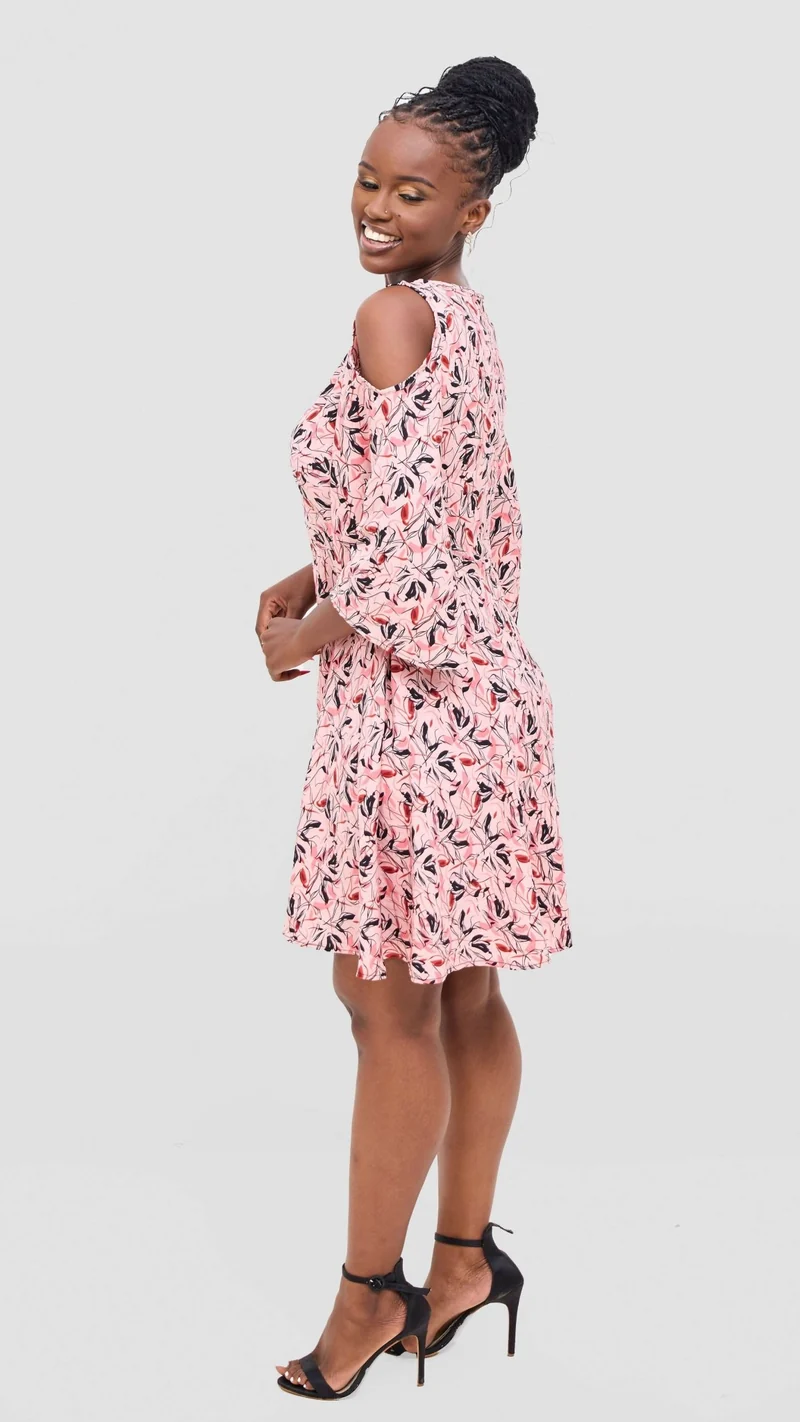 Rimyel Limited Skater Dress - Pink Print