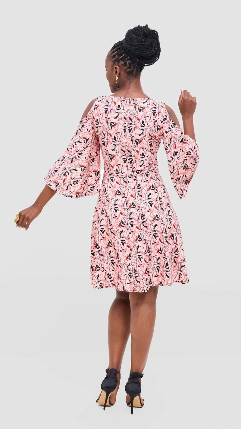 Rimyel Limited Skater Dress - Pink Print