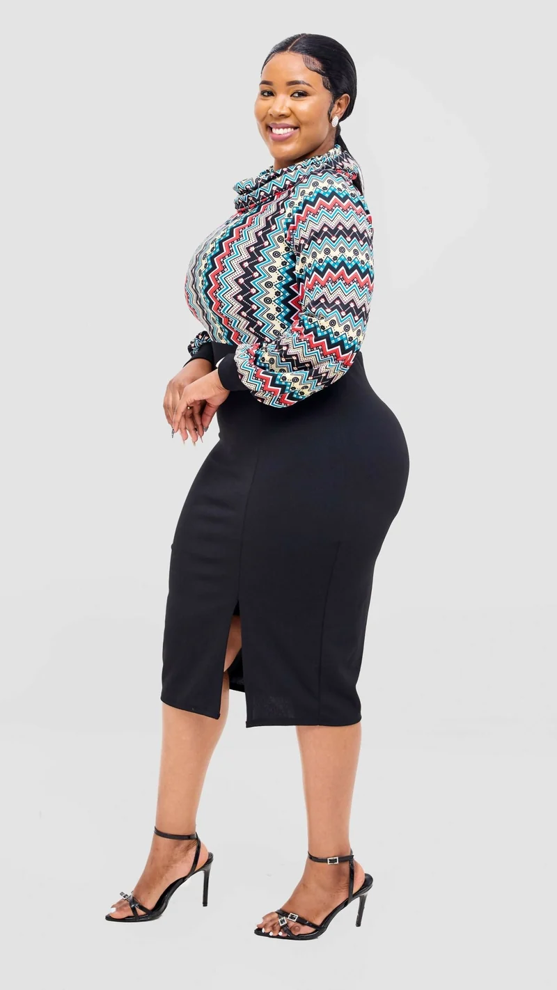 Rimyel Limited Cowl Official Dress - Red Print