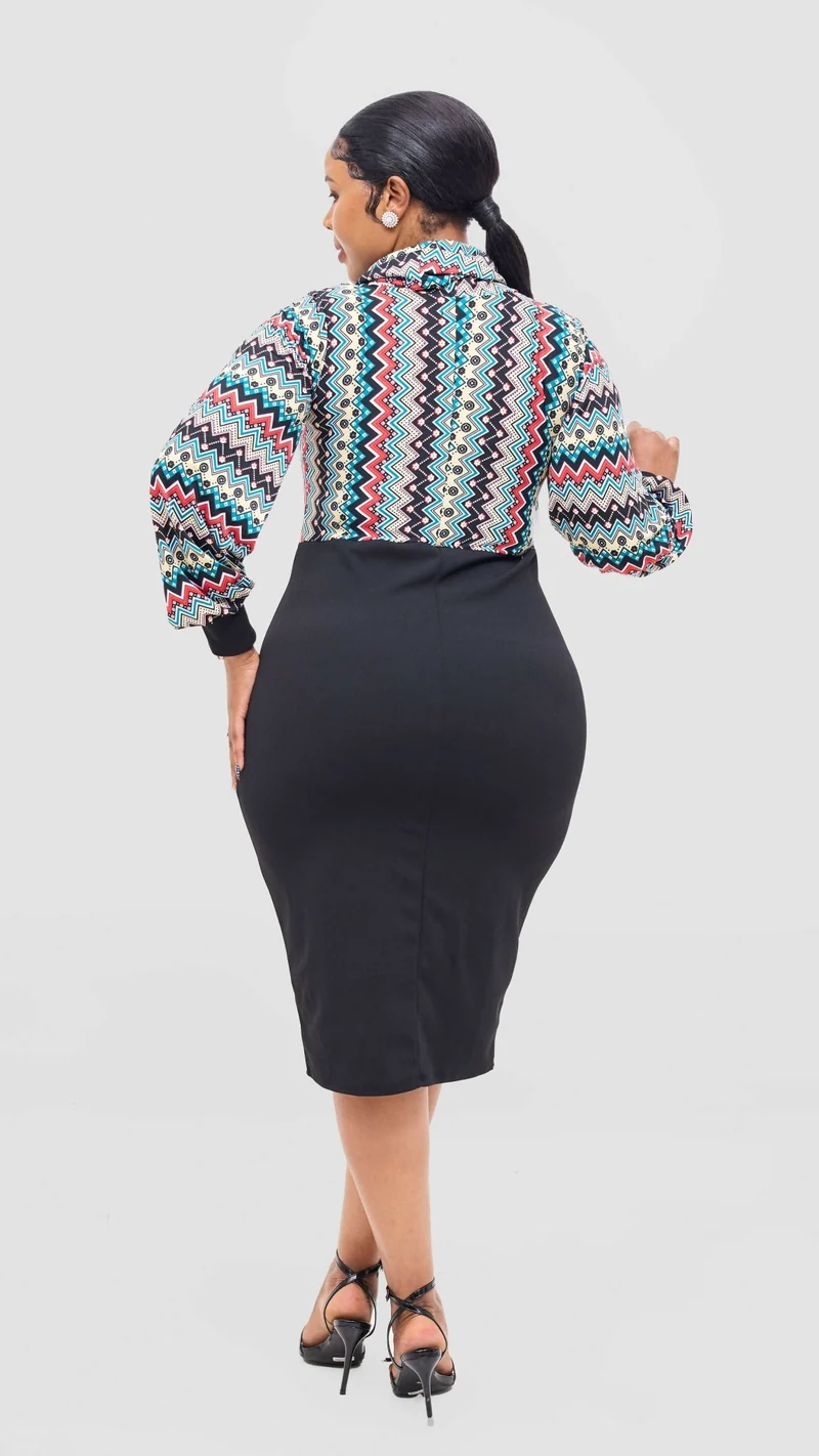 Rimyel Limited Cowl Official Dress - Red Print
