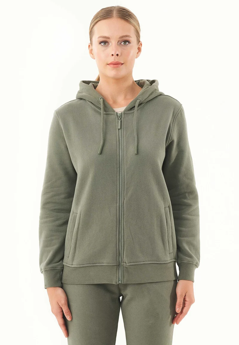 Soft Touch Zip-Hoodie aus Bio-Baumwolle