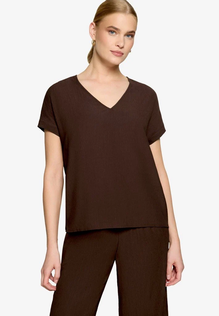 Zero Bluse Kurz ohne Arm - 42_110-10004073_7416-Chocolate Plum