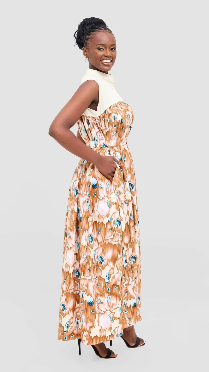 Rimyel Limited Button Dress - Cream / White Floral