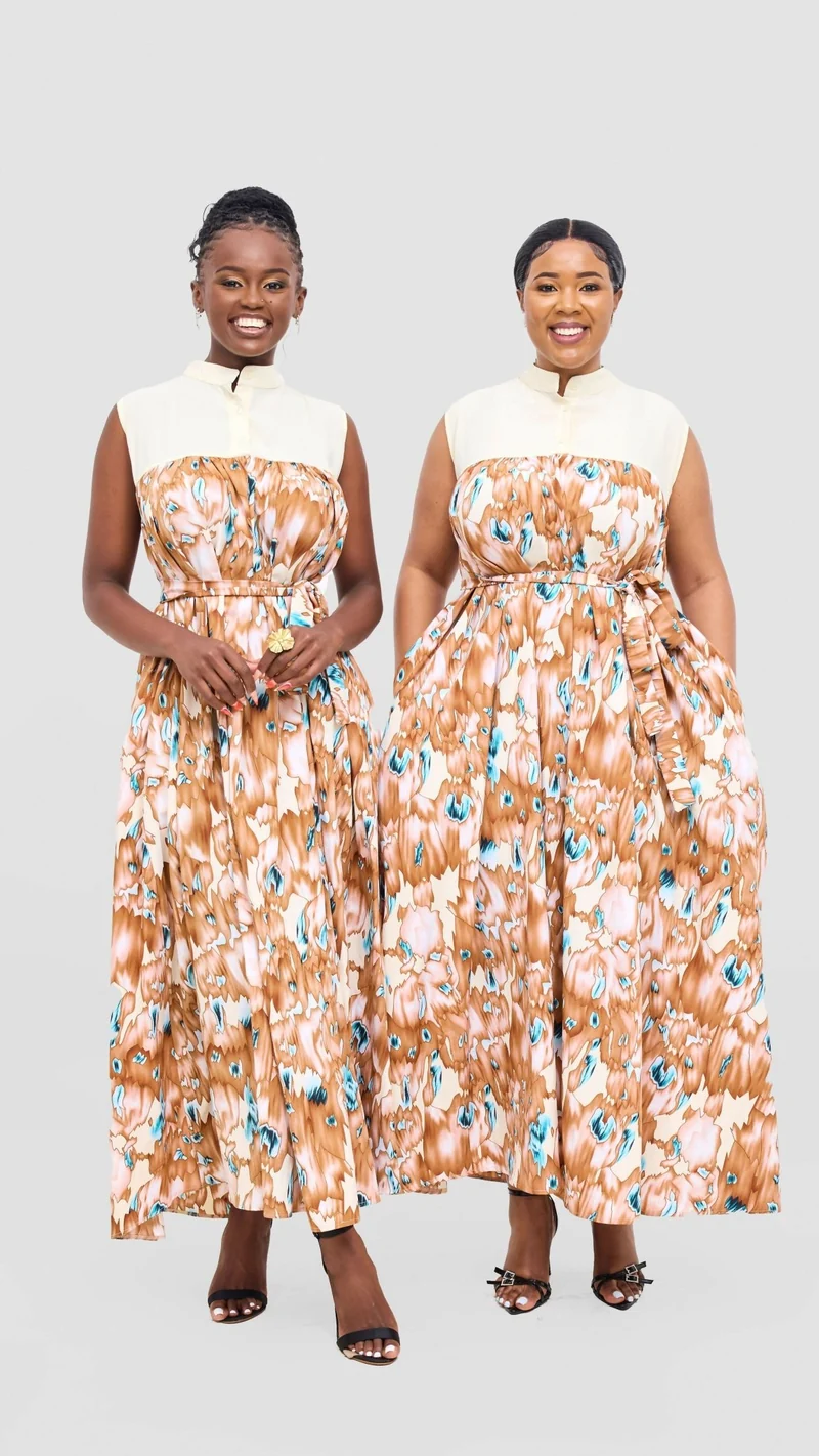 Rimyel Limited Button Dress - Cream / White Floral