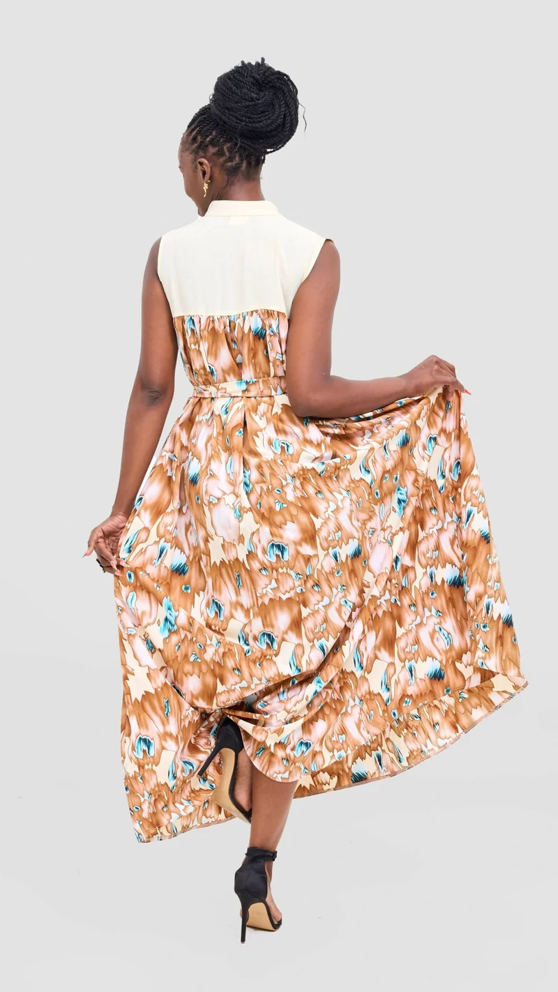 Rimyel Limited Button Dress - Cream / White Floral