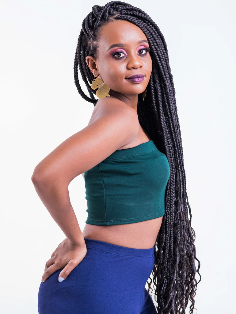 Zoya Basic Jersey Bandeau - Dark Green