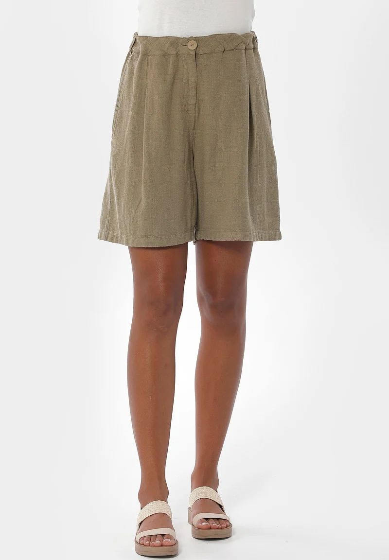 Shorts aus Leinen-Bio Baumwolle Mix mit LENZING™ ECOVERO™