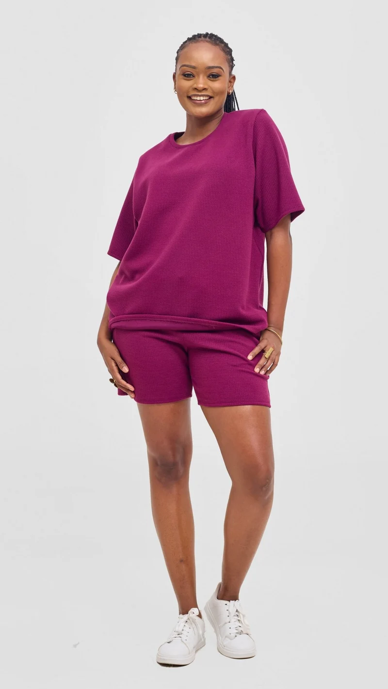 Shiv & Shikie X Safari Boxy T Shirt - Purple