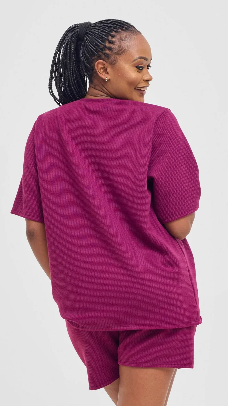 Shiv & Shikie X Safari Boxy T Shirt - Purple