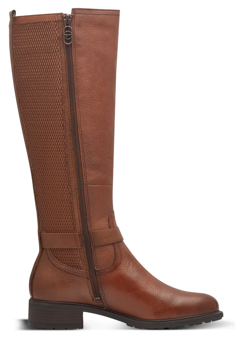 Damen Elegante Stiefel 1-25618-43 Braun 305 Cognac Kunstleder mit TOUCH-IT
