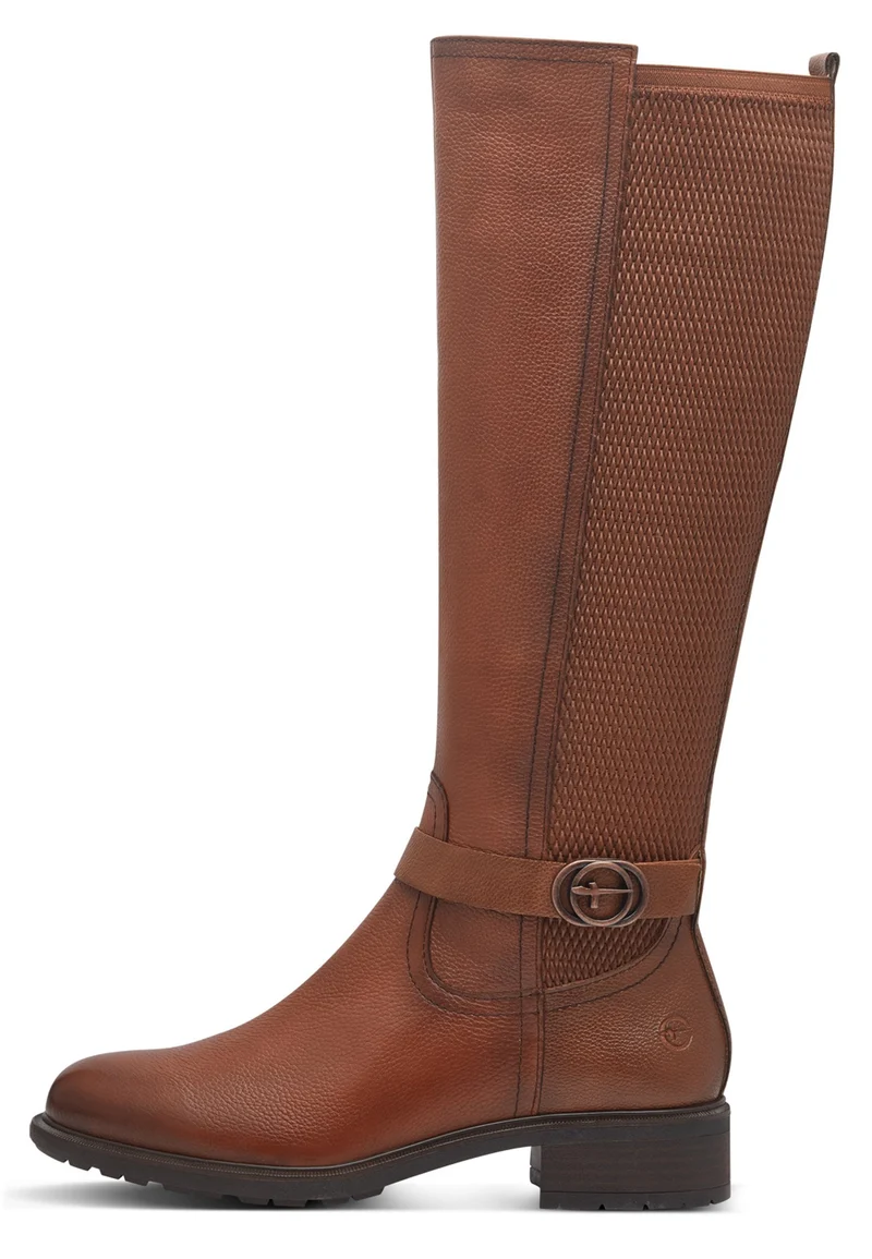 Damen Elegante Stiefel 1-25618-43 Braun 305 Cognac Kunstleder mit TOUCH-IT
