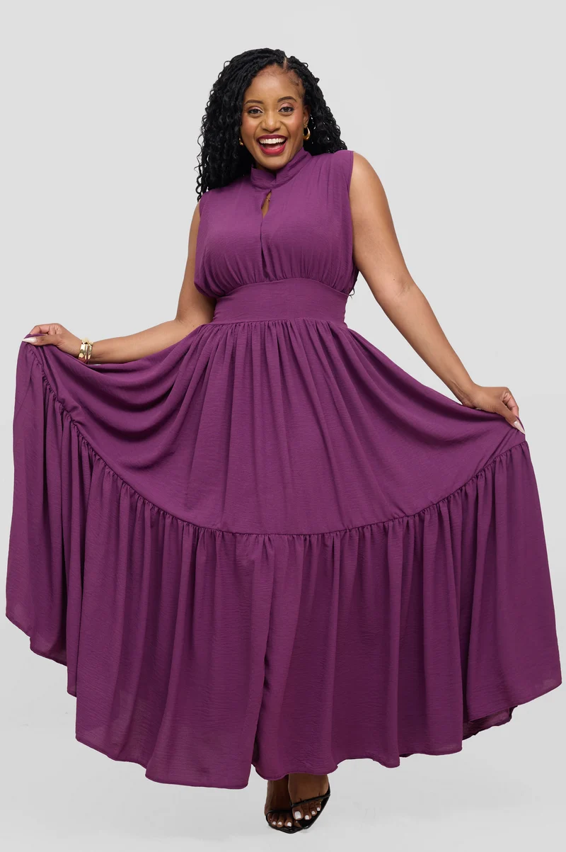 Zambarau Apparel Malaika Dress - Raspberry Purple