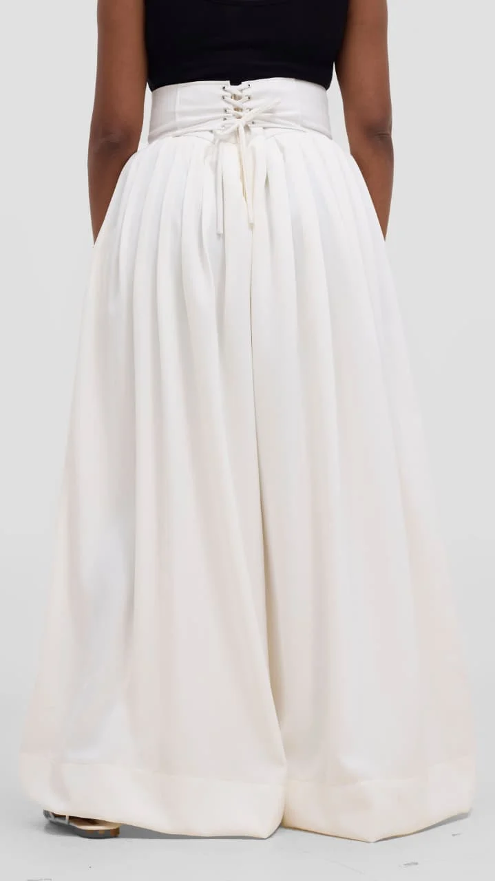 Izulu Chapeyu Pant - Cream white