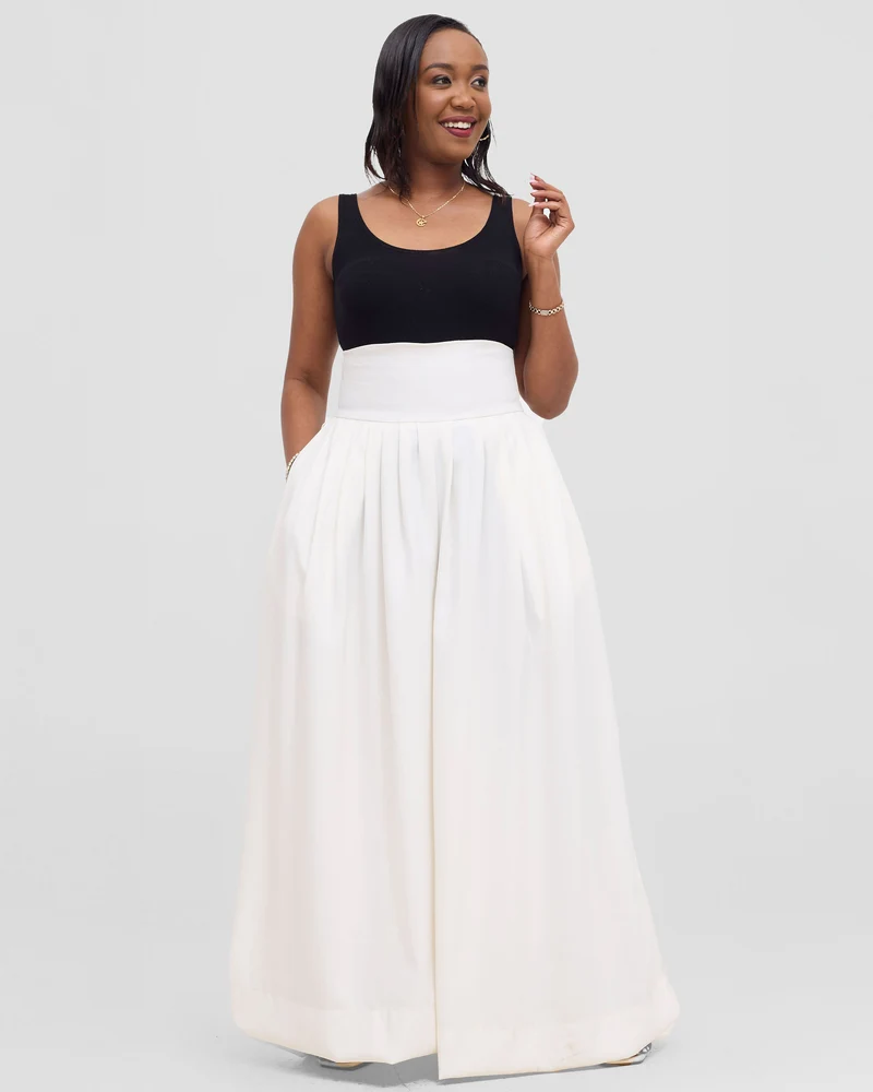 Izulu Chapeyu Pant - Cream white