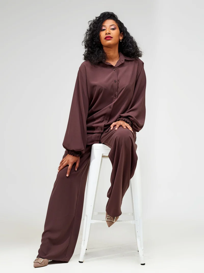 Vivo Wastani Drawstring Pants - Chocolate