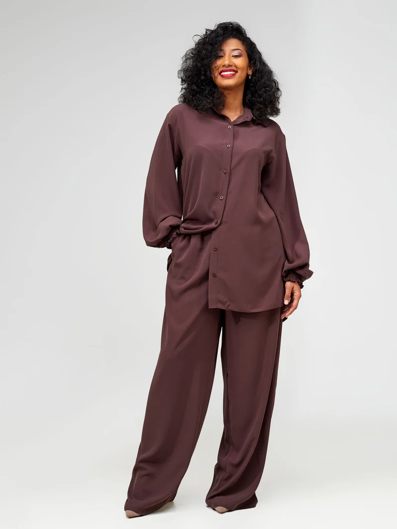 Vivo Wastani Drawstring Pants - Chocolate
