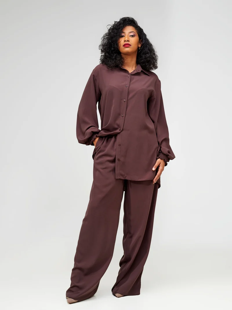 Vivo Wastani Drawstring Pants - Chocolate