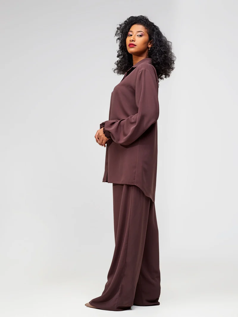 Vivo Wastani Drawstring Pants - Chocolate