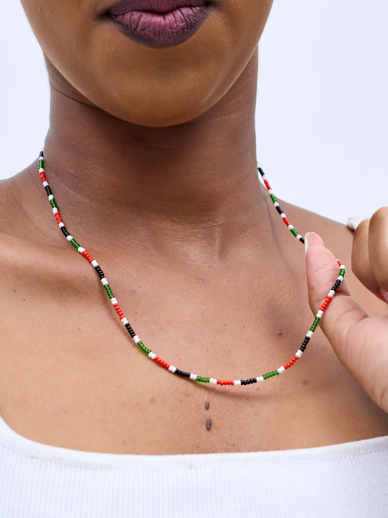 Dianaah J Beaded Necklace - Kenyan Flag