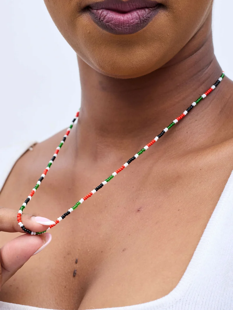 Dianaah J Beaded Necklace - Kenyan Flag