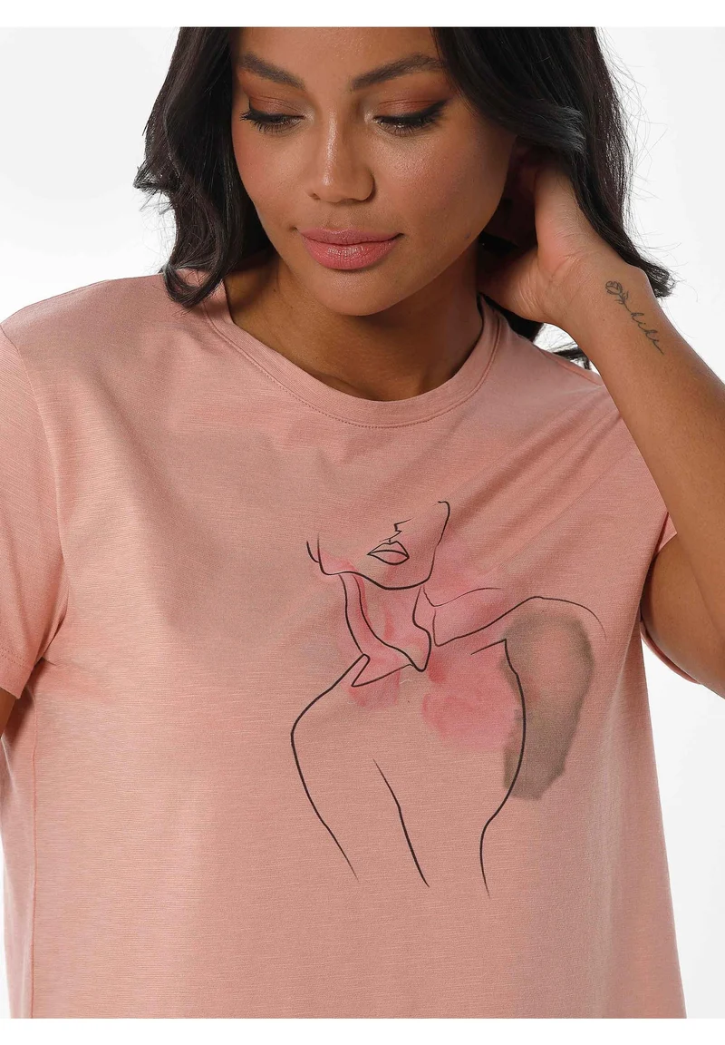 T-Shirt aus Bio-Baumwolle mit Print