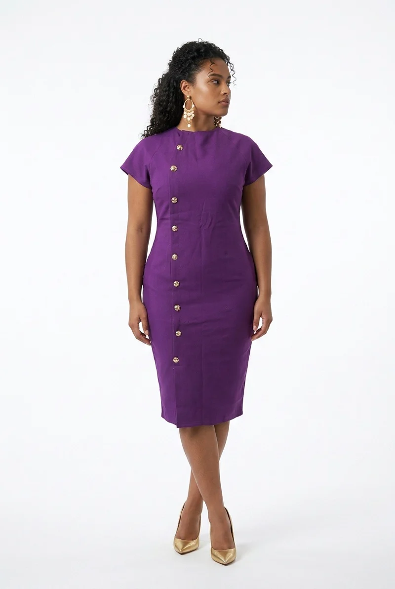 Stylish Sisters Elegant Bodycon Dress - Purple
