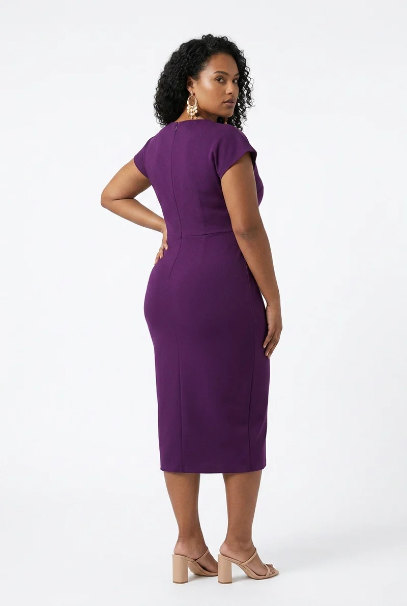 Stylish Sisters Elegant Bodycon Dress - Purple