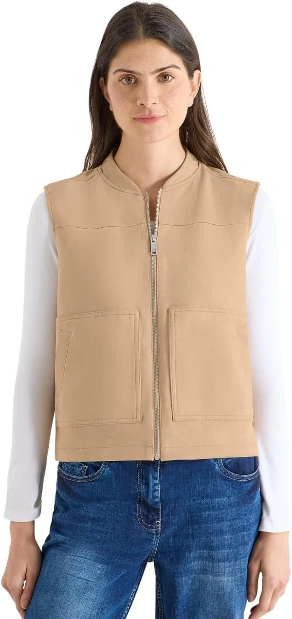 Cecil Velour Blouson Vest - 2_B220306_17413