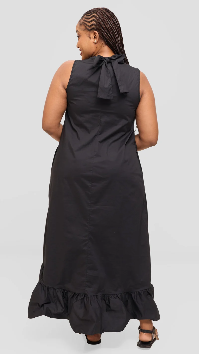 Safari by Vivo Samira Maxi Dress in Cotton - Black