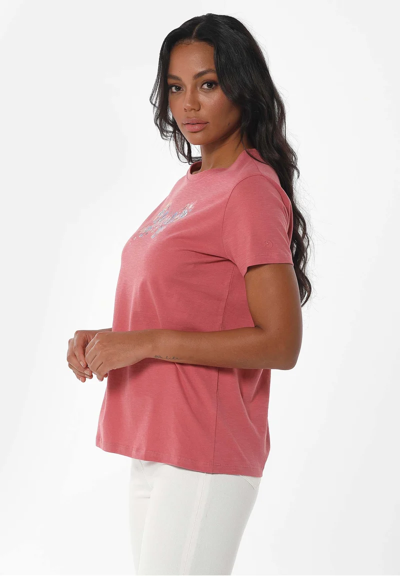 T-Shirt aus Bio-Baumwolle mit Falter-Print
