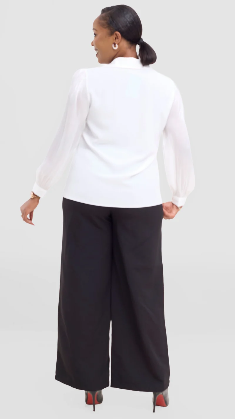 The Fashion Frenzy Necklace Top - White