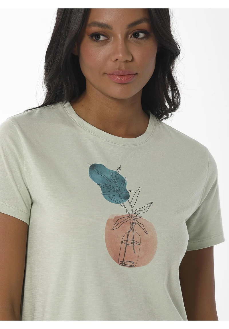 T-Shirt aus Bio-Baumwolle mit Print