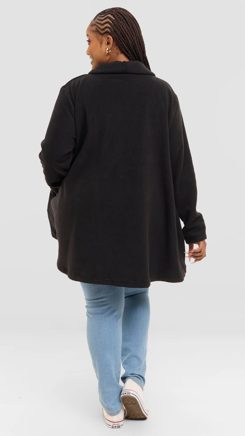 Timyt Urban Wear - Winter Seduction Fleece Poncho - Black