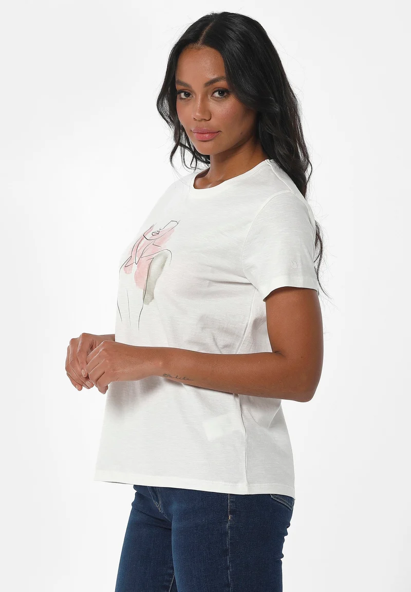 T-Shirt aus Bio-Baumwolle mit Print