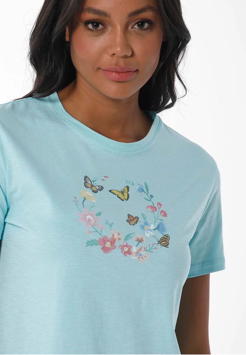 T-Shirt aus Bio-Baumwolle mit Print