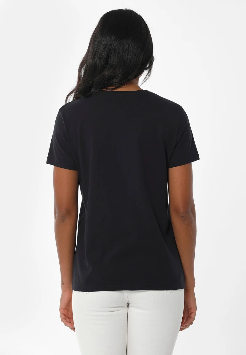 T-Shirt aus Bio-Baumwolle mit Stickerei