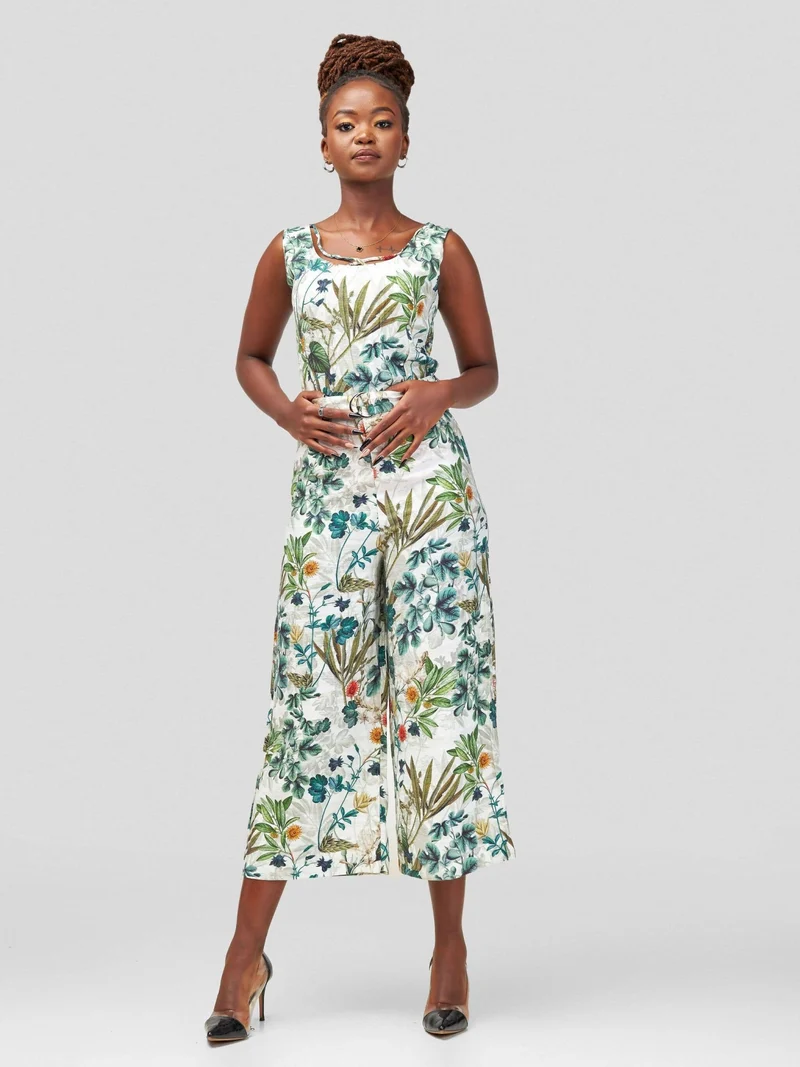 WSC Pambo Immaculate Chic Jumpsuit - Green Floral